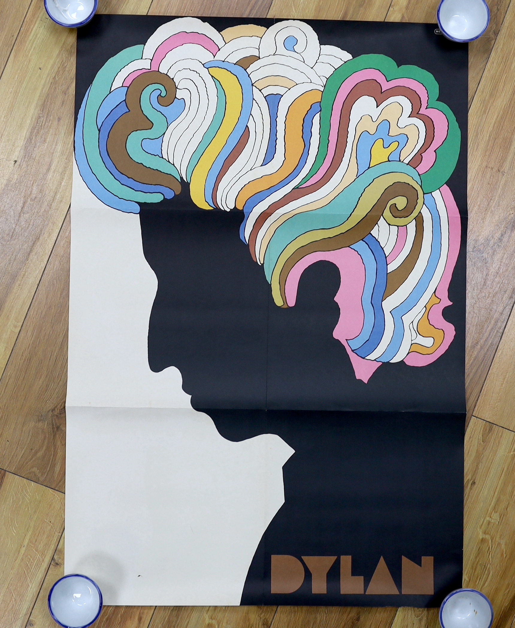 A vintage 1960's Bob Dylan poster, unframed